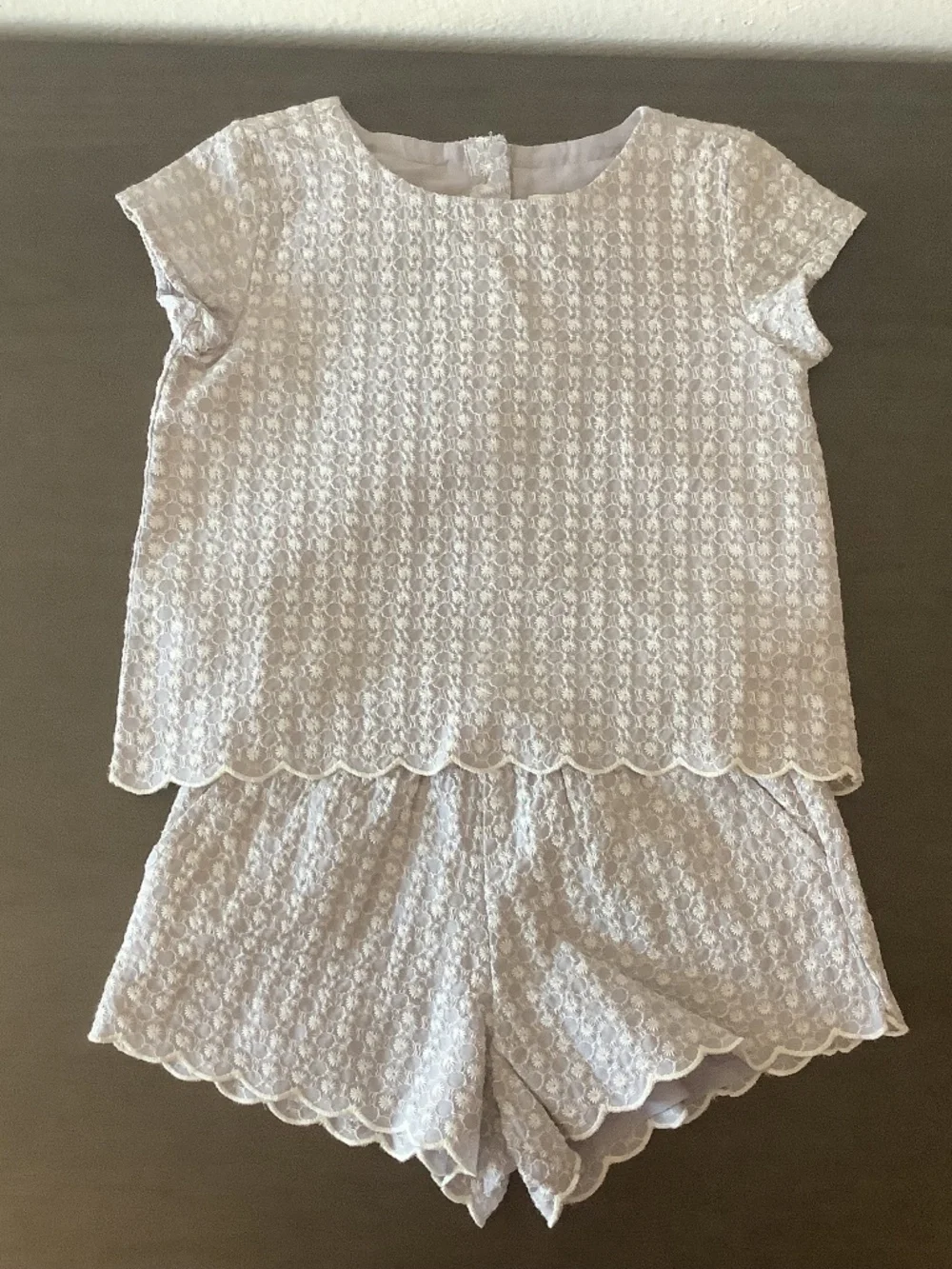NWT Gymboree Lilac Purple Embroidered Blouse & Shorts 2pc-Set 2T 100% Cotton